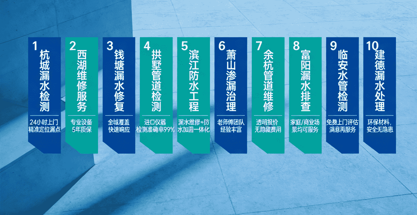 杭州防水漏水检测维修服务